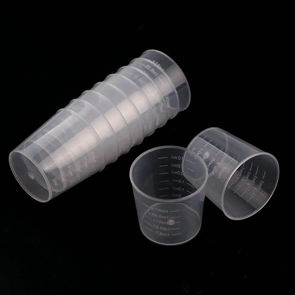 20pc 30ml Clear Plastic Liquid Measuring Cups Graduaeted Laboratory Test Cylinder With Scales For Resin Silicone Mold Tool
20pc 30ml Clear Plastic Liquid Measuring Cups Graduaeted Laboratory Test Cylinder With Scales For Resin Silicone Mold Tool