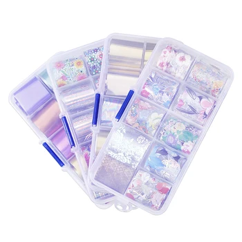 Boxed set of 10 Nail Foil Sheets 8 Styles Transfer Foil Nail Art Star Design Sticker Decal For Polish Care DIY Universe Nail Art
Boxed set of 10 Nail Foil Sheets 8 Styles Transfer Foil Nail Art Star Design Sticker Decal For Polish Care DIY Universe Nail Art