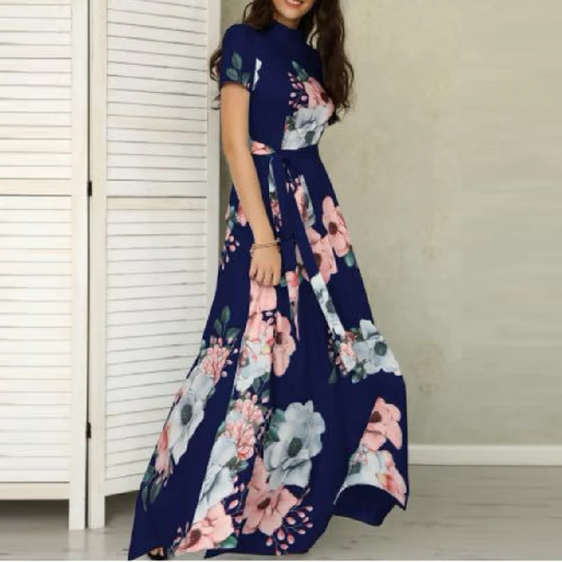 Belt Zipper Dress Bohemian 5XL Large Size Spring Ladies Dress 2019 New Two-color Eight-code Short-sleeved Printed Summer Dresses
Belt Zipper Dress Bohemian 5XL Large Size Spring Ladies Dress 2019 New Two-color Eight-code Short-sleeved Printed Summer Dresses