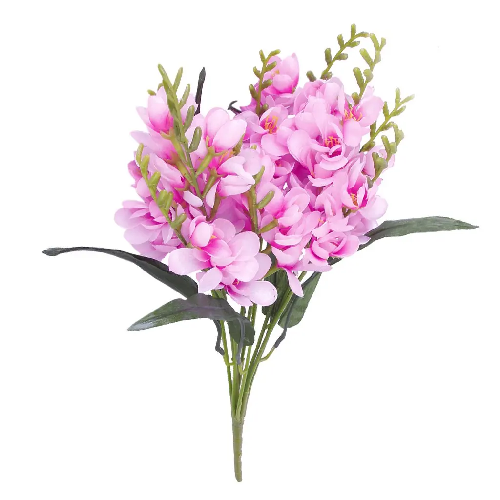1 x Artificial Freesia Flower Bouquet with 9 Fork Stems for Home Office Wedding Decor
1 x Artificial Freesia Flower Bouquet with 9 Fork Stems for Home Office Wedding Decor