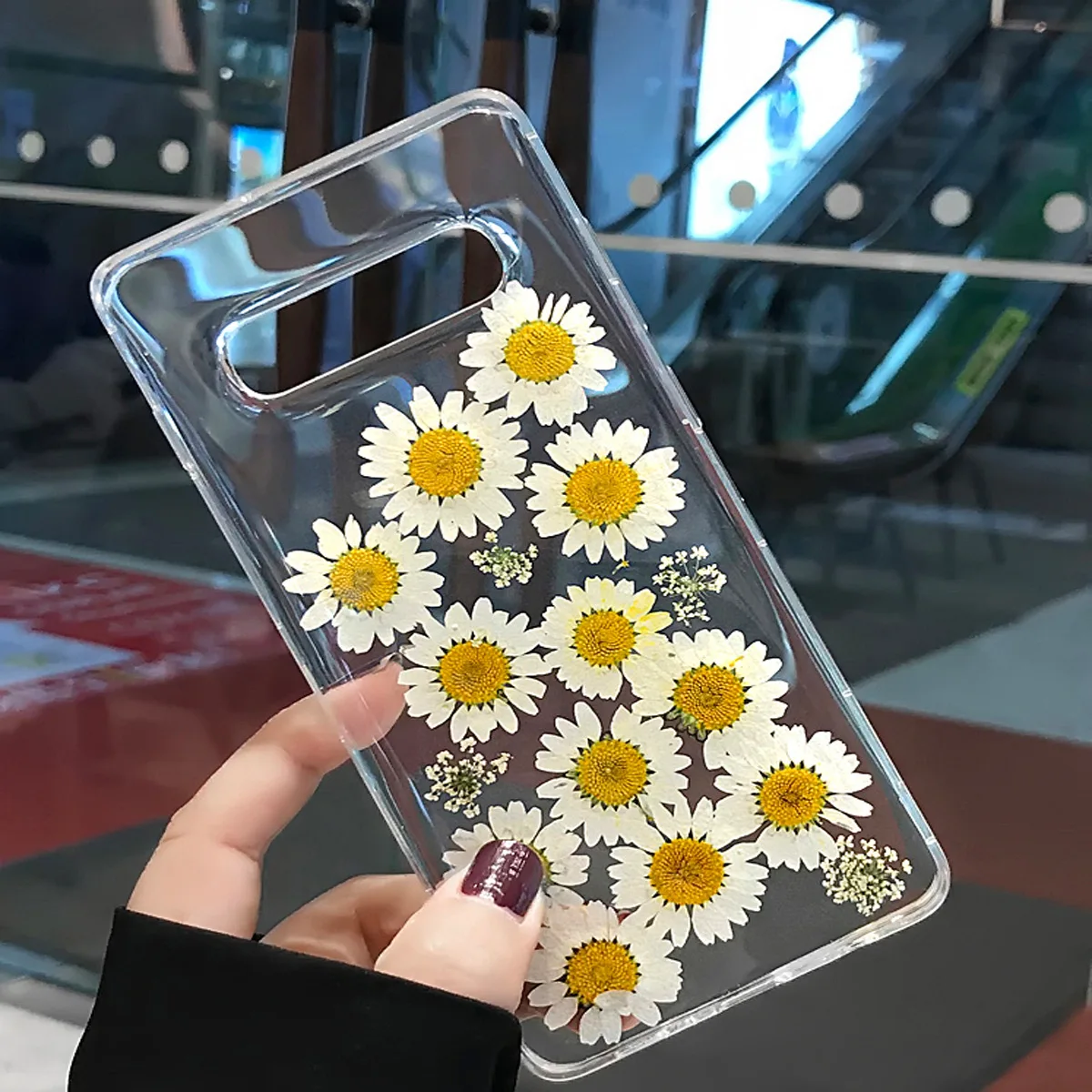 Чехол для Samsung Galaxy S9 S10 Plus S10E S8 Note 8 9 модный прозрачный цветочный чехол ручной