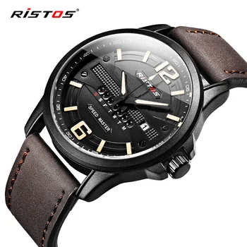 Ristos Quartz Men Watch Sport Genuine Leather Watches Reloj Masculino Hombre Male Wristwatch Fashion Analog Calendar 9322
Ristos Quartz Men Watch Sport Genuine Leather Watches Reloj Masculino Hombre Male Wristwatch Fashion Analog Calendar 9322