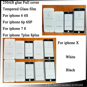 50pcs/lot by DHL 250AB Glue Full Cover 9H Hard Edge Tempered Glass For iPhone X 8 8p 7 7p 6 6s Plus Explosion-Proof Screen
50pcs/lot by DHL 250AB Glue Full Cover 9H Hard Edge Tempered Glass For iPhone X 8 8p 7 7p 6 6s Plus Explosion-Proof Screen