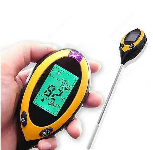 4 in 1 Electronic Plant Soil PH Tester Soil Moisture Light Meter Thermometer PH Meter (No Battery)
4 in 1 Electronic Plant Soil PH Tester Soil Moisture Light Meter Thermometer PH Meter (No Battery)