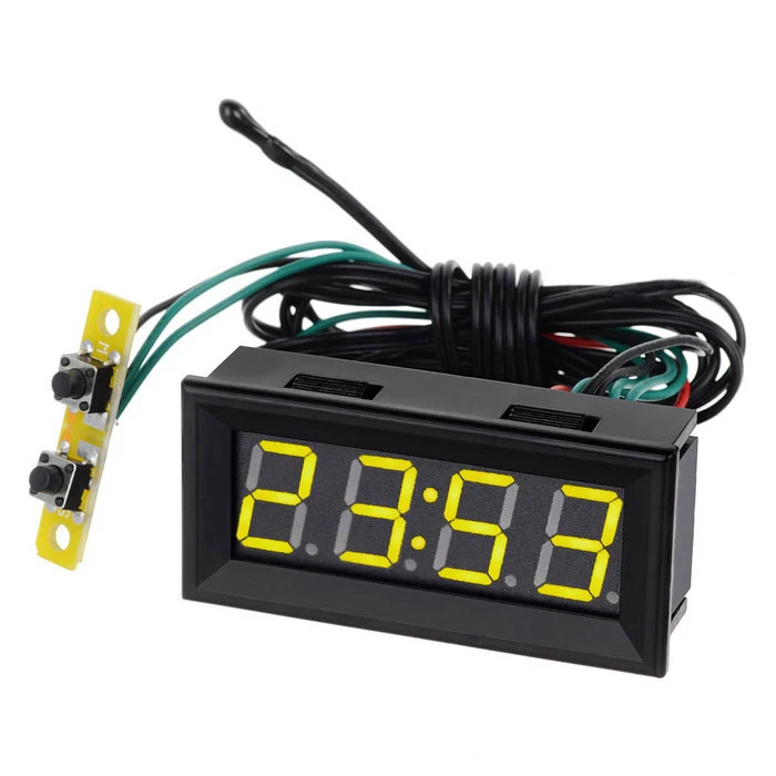 0.56 Yellow LED Clock Voltage Temperature Digital Display Thermometer Voltmeter Electrical Test Meters Digital Car Volt Gauge
0.56 Yellow LED Clock Voltage Temperature Digital Display Thermometer Voltmeter Electrical Test Meters Digital Car Volt Gauge