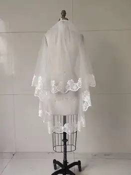 2019 Elegant Wedding Veil Lace Edge Bridal Veil with Comb 75cm White/Ivory 2 Layers Short Bridal Veil
2019 Elegant Wedding Veil Lace Edge Bridal Veil with Comb 75cm White/Ivory 2 Layers Short Bridal Veil