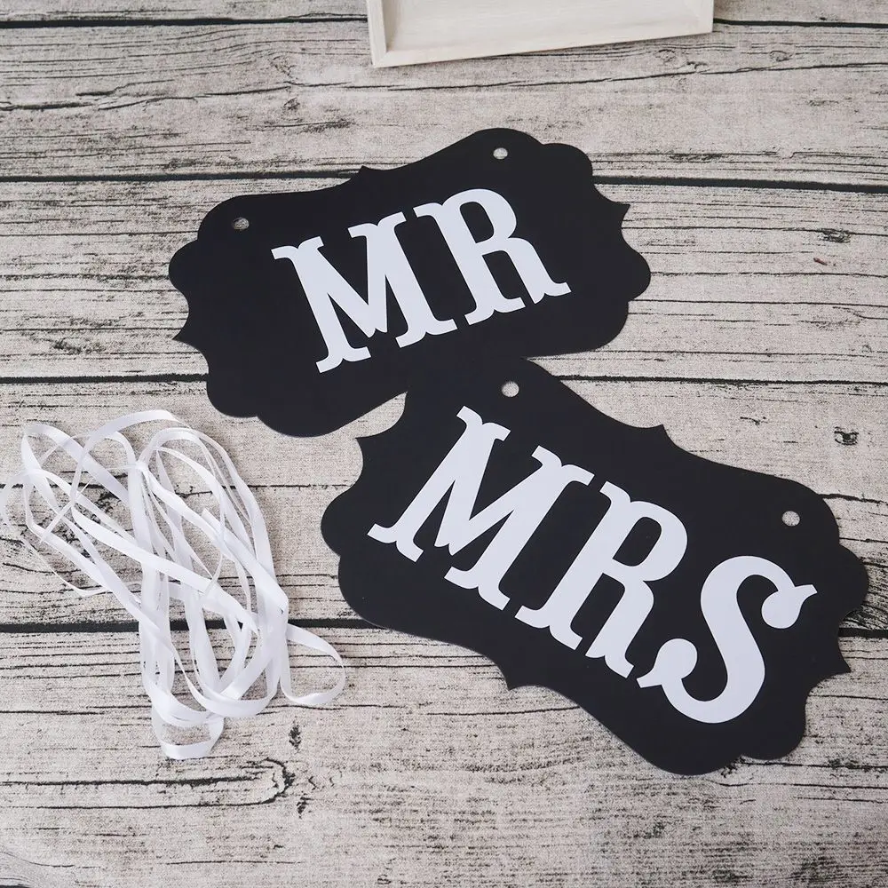 DIY Black Mr Mrs Paper Board+Ribbon Sign Photo Booth Props Wedding decoration Party Favor photocall for weddings
DIY Black Mr Mrs Paper Board+Ribbon Sign Photo Booth Props Wedding decoration Party Favor photocall for weddings