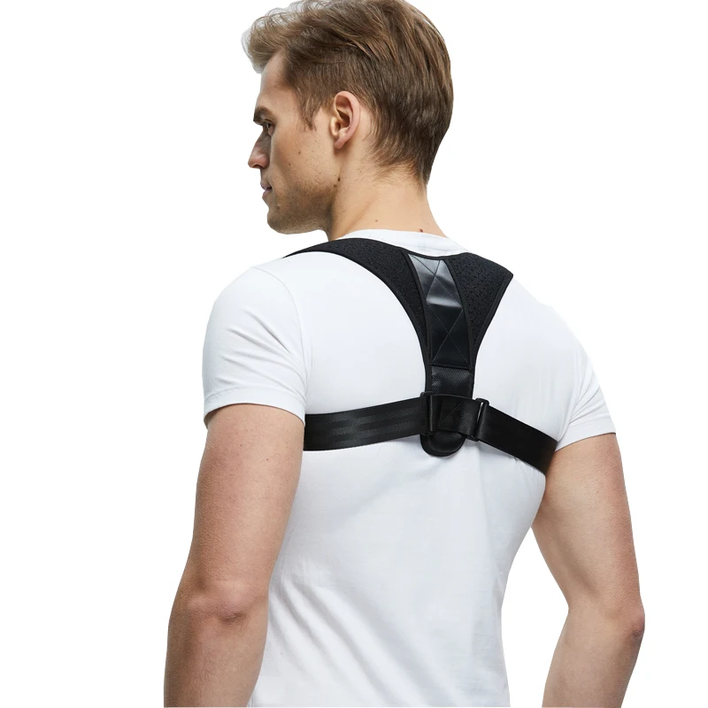 

Adjustable Clavicle Spine Back Shoulder Lumbar Brace Support Belt Back Posture Corrector Correction Prevents Slouching