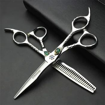 Genuine Professional Hair Scissors for Hairdressing 6 Inch Japanese 440c Cutting Shears Haircut Thinning Scissors Kit Makas
Genuine Professional Hair Scissors for Hairdressing 6 Inch Japanese 440c Cutting Shears Haircut Thinning Scissors Kit Makas