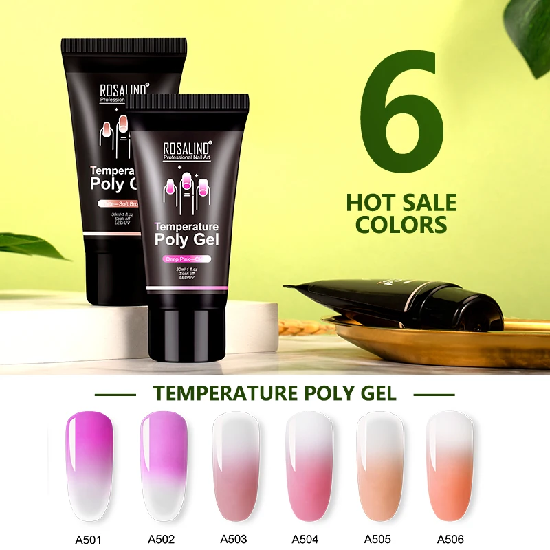 ROSALIND Poly Gel Of Nails Extension Temperature Change Acrylic Builder Hybrid Varnish Base Top Gel Nail Polish For Manicure Set
ROSALIND Poly Gel Of Nails Extension Temperature Change Acrylic Builder Hybrid Varnish Base Top Gel Nail Polish For Manicure Set