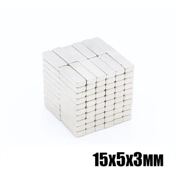 50pcs/lot 15x5x3 mm N35 Strong Square NdFeB Rare Earth Magnet 15*5*3 mm Neodymium Magnets 15mm x 5mm x 3mm
50pcs/lot 15x5x3 mm N35 Strong Square NdFeB Rare Earth Magnet 15*5*3 mm Neodymium Magnets 15mm x 5mm x 3mm