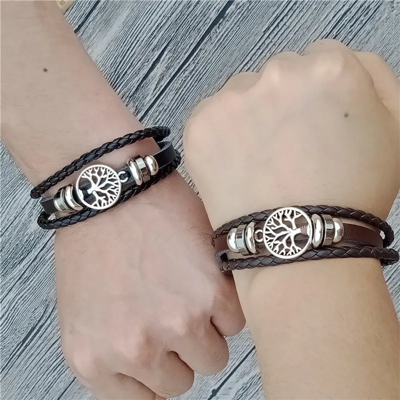 2018 New Handmade Vintage Leather Weave Glamour Alloy Bracelet for Men Life Tree Feathers Woman Jewelry pulseira
2018 New Handmade Vintage Leather Weave Glamour Alloy Bracelet for Men Life Tree Feathers Woman Jewelry pulseira