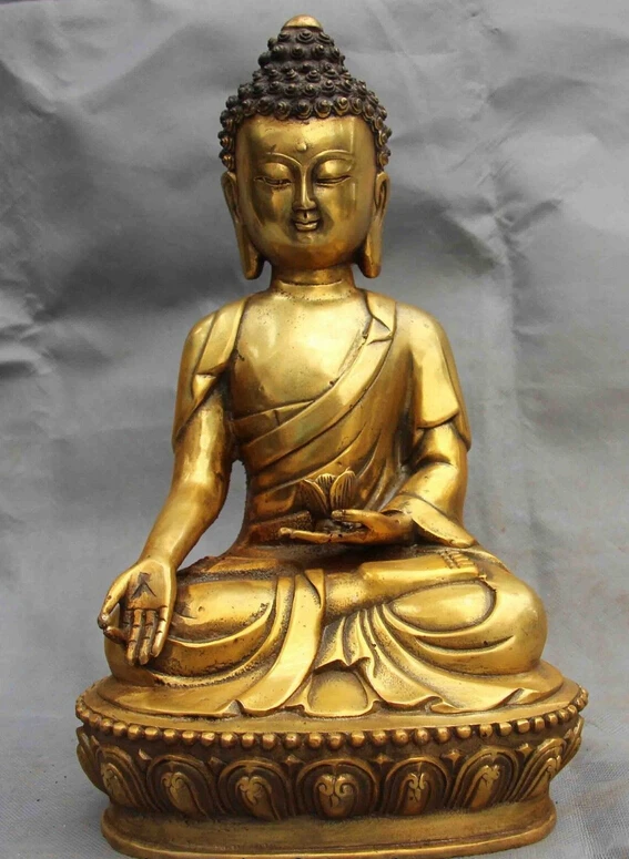 bi001894 12 Tibet Copper Bronze Gild lotus flower Sakyamuni Tathagata God Buddha Statue
bi001894 12 Tibet Copper Bronze Gild lotus flower Sakyamuni Tathagata God Buddha Statue