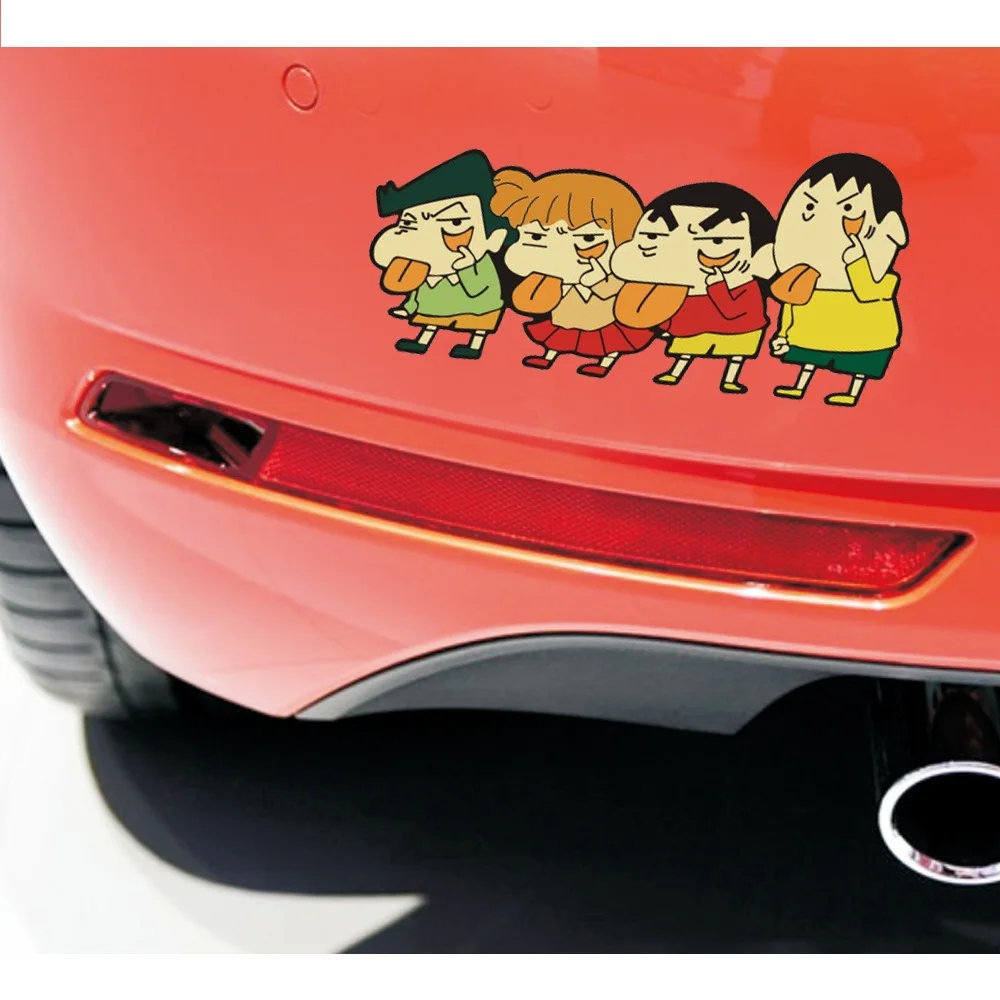 Забавный карандаш Shin Chan милые детские аниме наклейки на стену для детей ноутбук