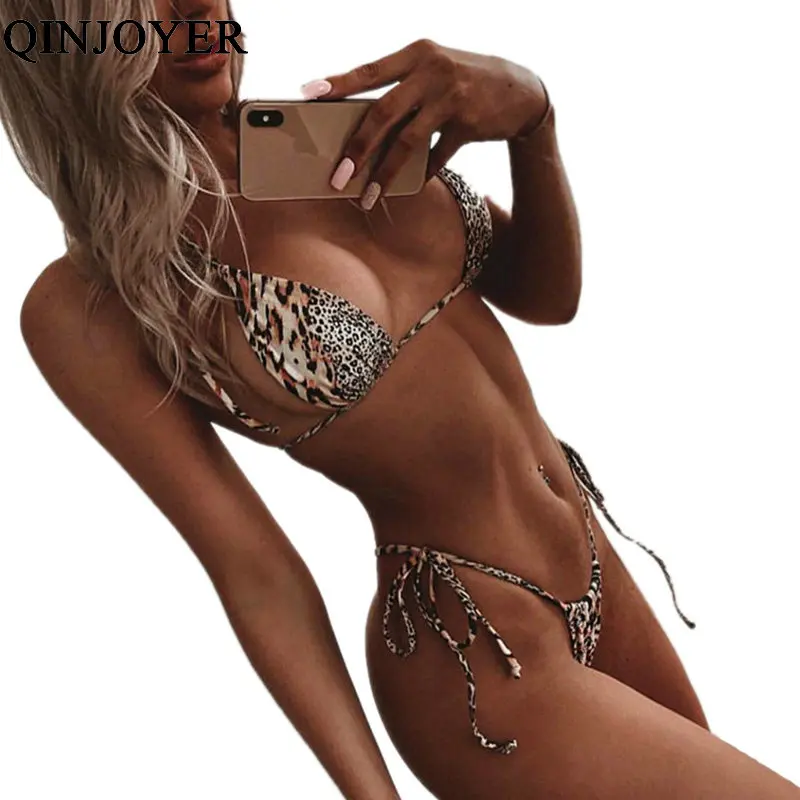 QINJOYER Sexy Halter Mini Swimsuit Women 2019 Thong Brazilian Micro Bikini Set Leopard Print Push Up Swimwear Bathing Suit Women
QINJOYER Sexy Halter Mini Swimsuit Women 2019 Thong Brazilian Micro Bikini Set Leopard Print Push Up Swimwear Bathing Suit Women