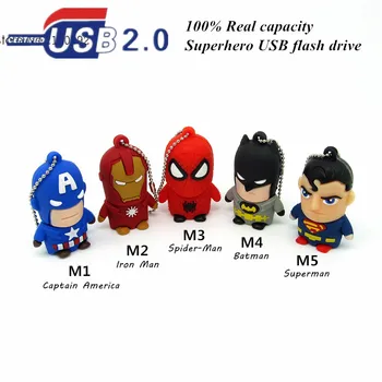 Classic Heroes Superman Spiderman Batman USB Flash Drive 4GB 8GB 16GB 32GB pen drive memory stick Flash stick real capacity
Classic Heroes Superman Spiderman Batman USB Flash Drive 4GB 8GB 16GB 32GB pen drive memory stick Flash stick real capacity