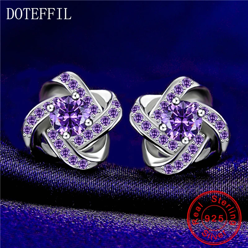 New Arrivals 925 Sterling Silver Stud Earrings Women Simple Charm Inlaid AAA Zircon Jewelry 100% Silver Feminine Earrings
New Arrivals 925 Sterling Silver Stud Earrings Women Simple Charm Inlaid AAA Zircon Jewelry 100% Silver Feminine Earrings