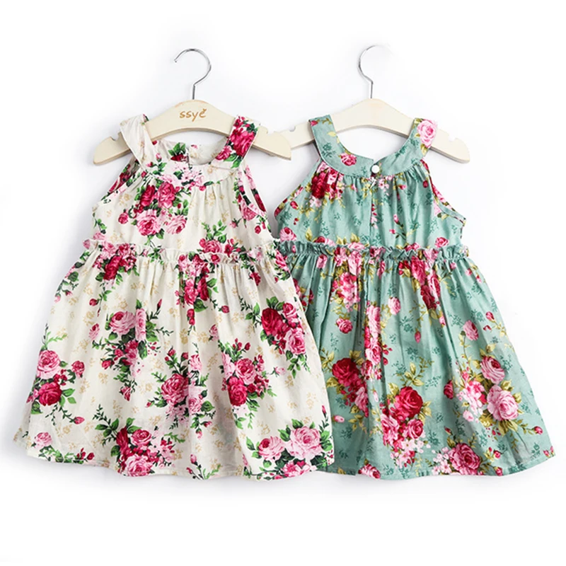 Baby Girls Dress Cotton Summer Beach Style Floral Print Party strap Dresses For Girls Vintage Toddler Girl Clothing 2-6Yrs
Baby Girls Dress Cotton Summer Beach Style Floral Print Party strap Dresses For Girls Vintage Toddler Girl Clothing 2-6Yrs