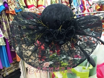 Free shipping medieval lace hat brimmed flowers black/white/red lace hat /stage/photo/performance hat /decoration use
Free shipping medieval lace hat brimmed flowers black/white/red lace hat /stage/photo/performance hat /decoration use