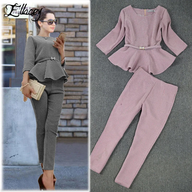 New Arrival! 2014 Autumn Fashion Women's Pants Suits Houndstooth Checker Pattern Ruffles Coat Suits For Women!Free Shipping!
New Arrival! 2014 Autumn Fashion Women's Pants Suits Houndstooth Checker Pattern Ruffles Coat Suits For Women!Free Shipping!