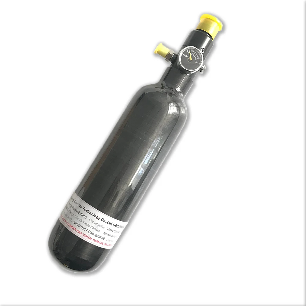 AC303561 Acecare PCP Пейнтбольный бак 0.35L черный газовый баллон высокого давления со