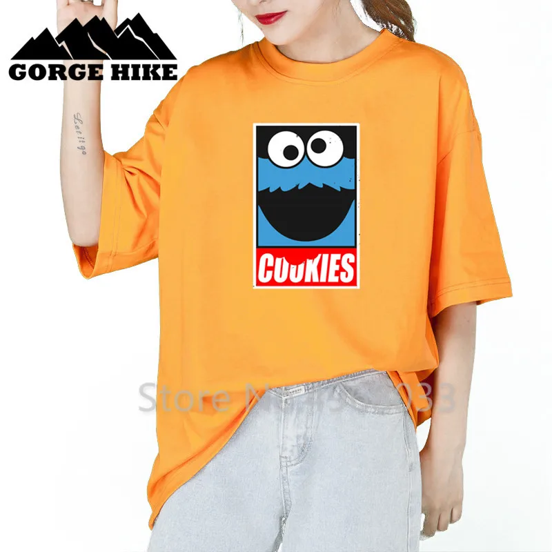 New Cartoon T-shirt Women Cookie Monster MEME Anime Pattern Lady Femme Digital Printing T shirt Female Cotton Original Brand Tee
New Cartoon T-shirt Women Cookie Monster MEME Anime Pattern Lady Femme Digital Printing T shirt Female Cotton Original Brand Tee