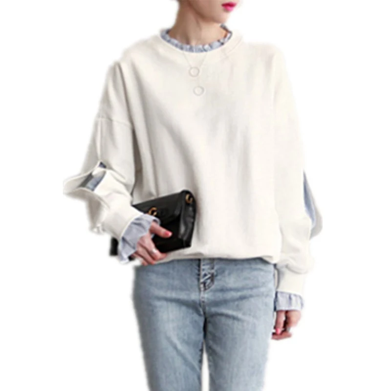 AliExpress Foreign Trade T-shirt Hoodie WOMEN'S Dress 2018 Spring And Autumn New Style Loose-Fit Joint Pullover Thin Mock Two-Pi
AliExpress Foreign Trade T-shirt Hoodie WOMEN'S Dress 2018 Spring And Autumn New Style Loose-Fit Joint Pullover Thin Mock Two-Pi