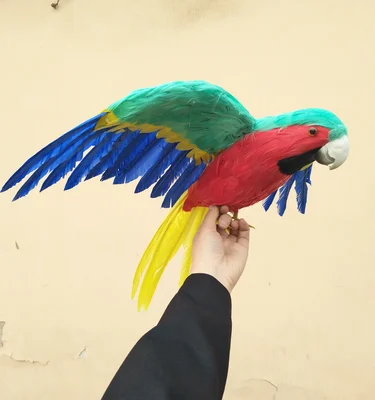 

large 45x60cm foam&feathers artificial colourful parrot spreading wings bird handicraft,garden decoration prop gift a2548