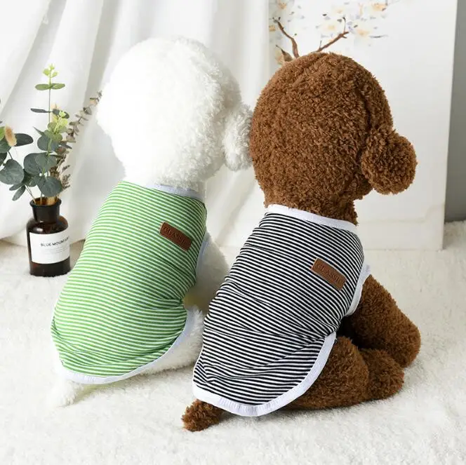 British Style Puppy Pet dog Classical Stripe Cotton Clothing Simplicit T Shirt Dog Vest
British Style Puppy Pet dog Classical Stripe Cotton Clothing Simplicit T Shirt Dog Vest