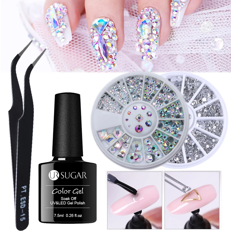 UR SUGAR 2Pcs/Set Nail Rhinestones Polish Glue Set 3D AB Crystals Stones With Nail Adhesive Glue Nail Art Decoration
UR SUGAR 2Pcs/Set Nail Rhinestones Polish Glue Set 3D AB Crystals Stones With Nail Adhesive Glue Nail Art Decoration