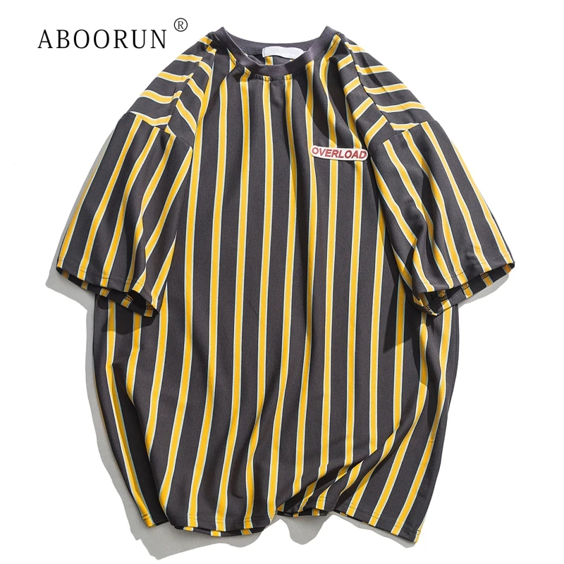 ABOORUN Vertical Stripe Oversize Men's Tshirts Short Sleeve 2019 Summer New Korean Style Loose T-shirt Men Male Tee Cotton R1464
ABOORUN Vertical Stripe Oversize Men's Tshirts Short Sleeve 2019 Summer New Korean Style Loose T-shirt Men Male Tee Cotton R1464