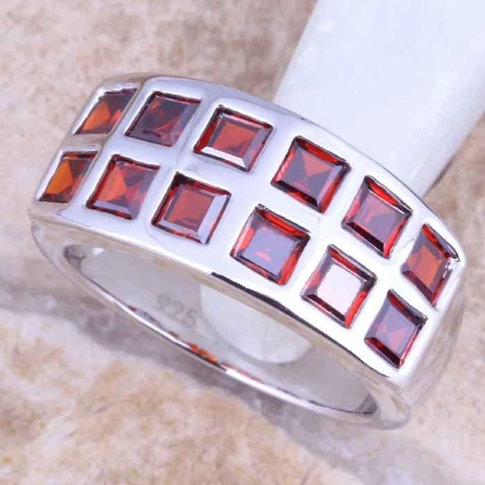 Luxurious Red Garnet Silver Stamped 925 Women's Jewelry Ring Size 6 / 7 / 8 / 9 R1208
Luxurious Red Garnet Silver Stamped 925 Women's Jewelry Ring Size 6 / 7 / 8 / 9 R1208