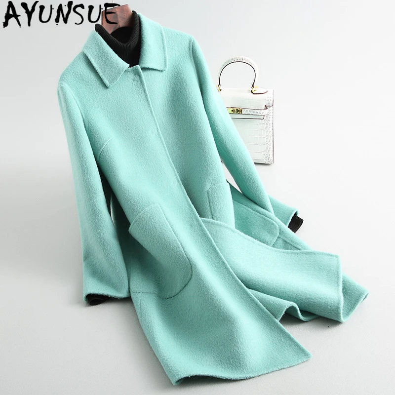 AYUNSUE Autumn Winter Coats Women Elegant Wool Coat Female Spring 2019 Women's Jacket Double-side Casual Coats Outerwear 20212
AYUNSUE Autumn Winter Coats Women Elegant Wool Coat Female Spring 2019 Women's Jacket Double-side Casual Coats Outerwear 20212