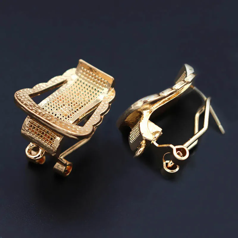 Earrings Post with a Loop Hanger Hollow Filigree DIY Metal Clip Stud Earrings Findings 17x18mm Women Retro Jewelry Accessories
Earrings Post with a Loop Hanger Hollow Filigree DIY Metal Clip Stud Earrings Findings 17x18mm Women Retro Jewelry Accessories
