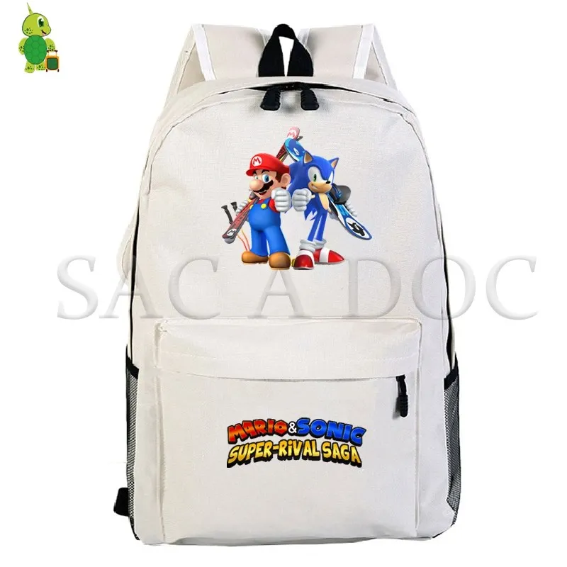 Funny Sonic Mario Casual Backpack Women Men Laptop Backpack Teenagers School Bags Kids Book Bags Cartoon Travel Rucksack
Funny Sonic Mario Casual Backpack Women Men Laptop Backpack Teenagers School Bags Kids Book Bags Cartoon Travel Rucksack