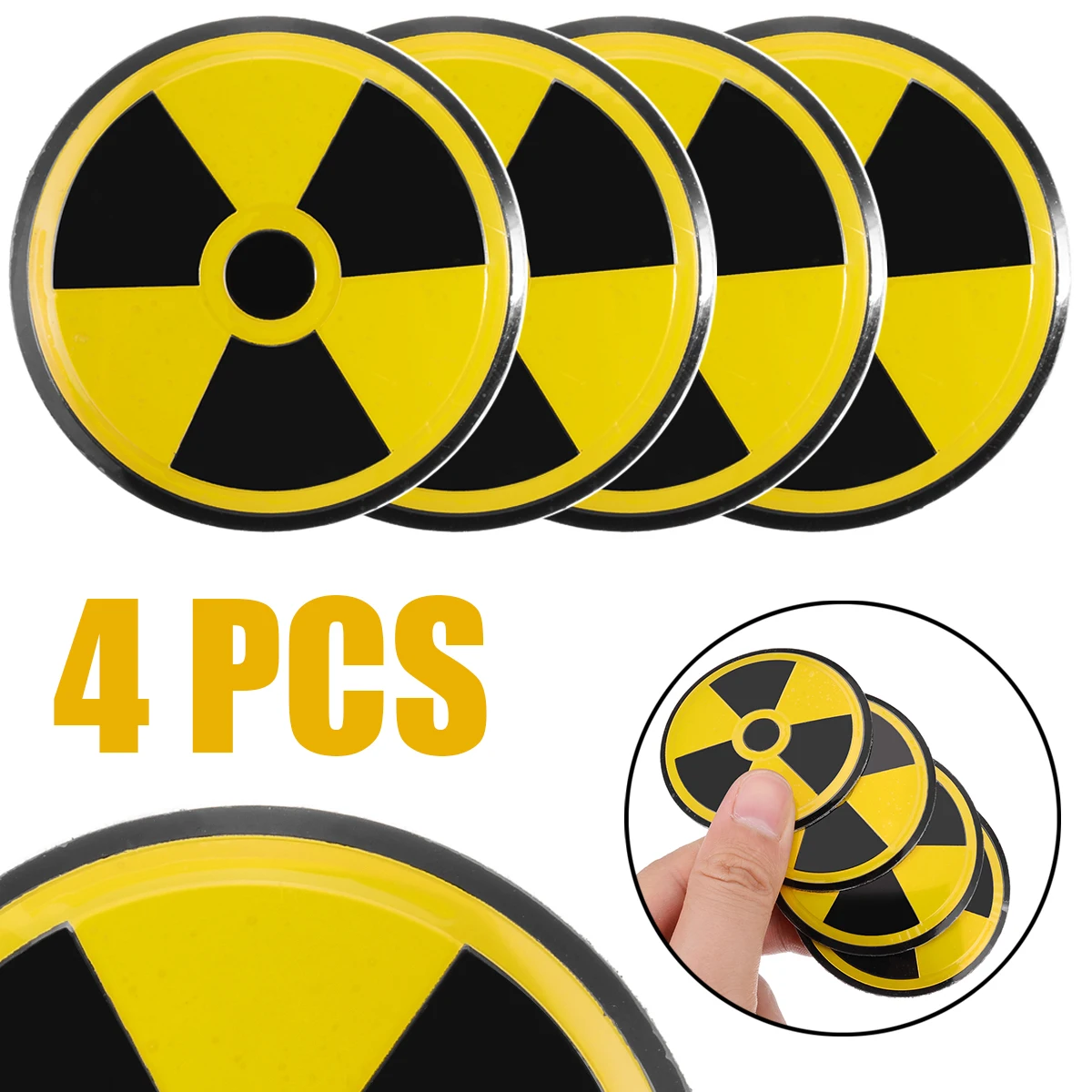 Car styling Decoration 4pcs 5.5x5.5cm Wheel Center Hub Cap Emblem Badge Sticker Decal Nuclear Warning Symbol
Car styling Decoration 4pcs 5.5x5.5cm Wheel Center Hub Cap Emblem Badge Sticker Decal Nuclear Warning Symbol