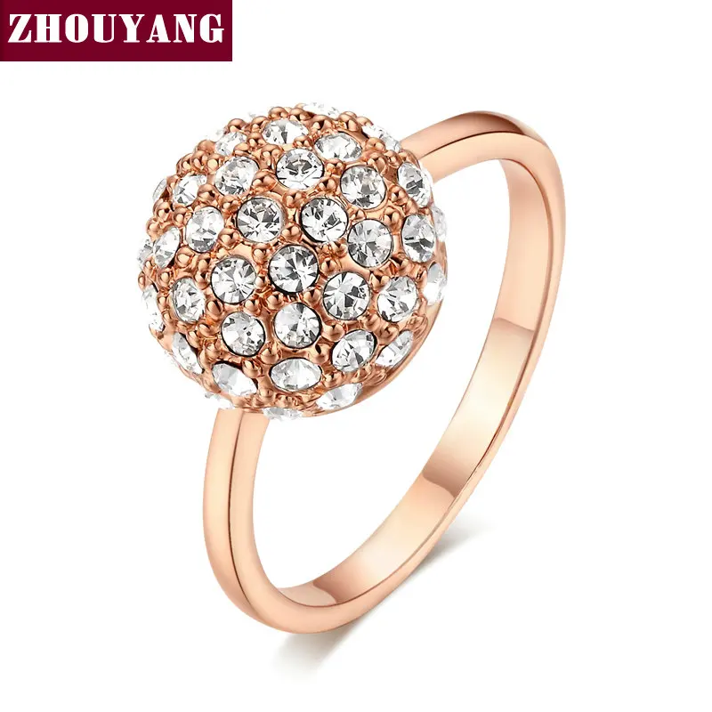 ZHOUYANG Top Quality ZYR090 Clear Ball Rose Gold Color Ring Crystals From Austria Full Sizes
ZHOUYANG Top Quality ZYR090 Clear Ball Rose Gold Color Ring Crystals From Austria Full Sizes