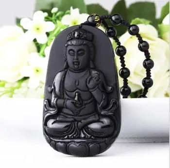 Koraba Fine Jewelry 100% Natural Obsidian Hand Carved Guanyin Bodhisa Lucky Pendant Necklace Free Shipping
Koraba Fine Jewelry 100% Natural Obsidian Hand Carved Guanyin Bodhisa Lucky Pendant Necklace Free Shipping