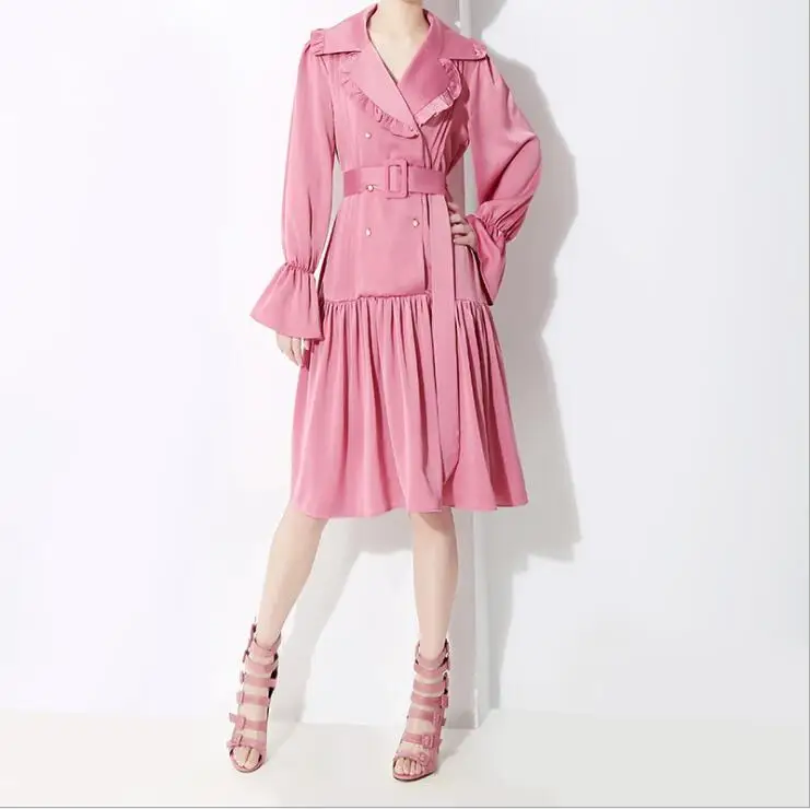 2019 New Korean Style With Belt Solid Pink Black Notched Long Sleeve Female Stylish Party Dress Vestidos Women Winter Dress
2019 New Korean Style With Belt Solid Pink Black Notched Long Sleeve Female Stylish Party Dress Vestidos Women Winter Dress