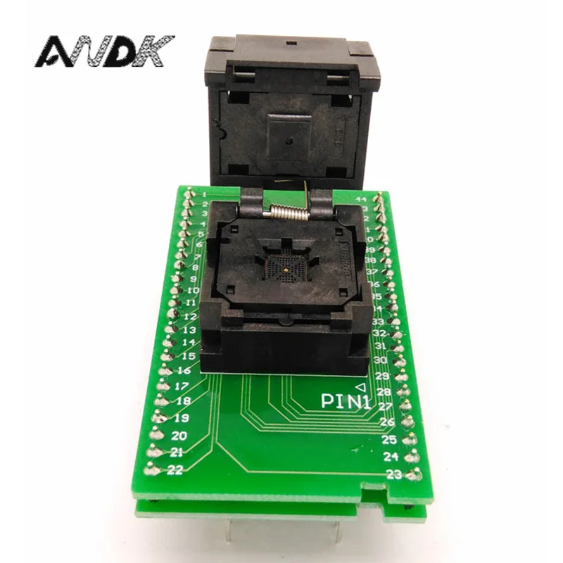 QFN40MLF40 Programming Socket IC Test Adapter Pitch 0.4mm Clamshell Chip Size 6*6 Flash Adapter Burn in Socket SMD adapter
QFN40MLF40 Programming Socket IC Test Adapter Pitch 0.4mm Clamshell Chip Size 6*6 Flash Adapter Burn in Socket SMD adapter