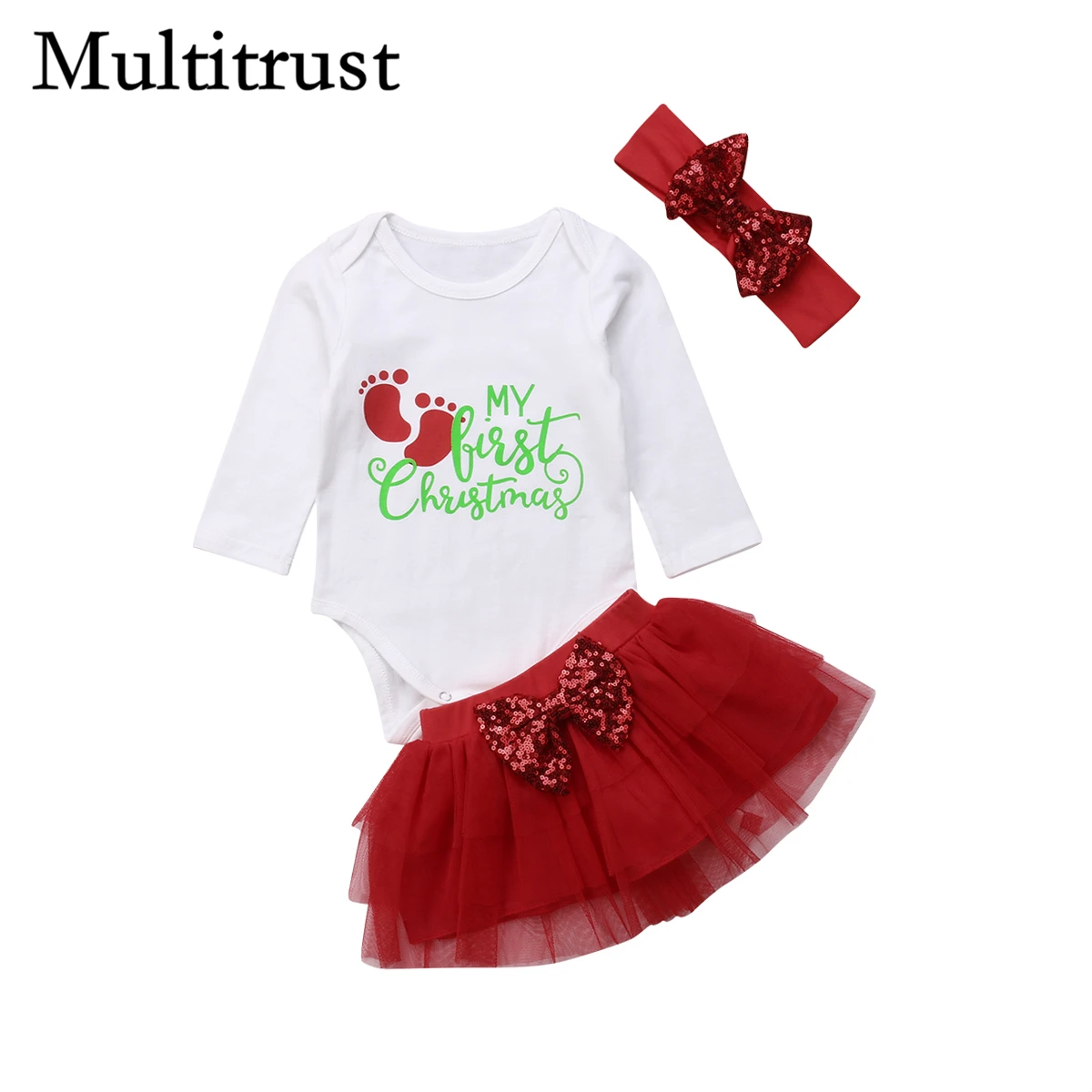 2018 Multitrust Brand Newborn Baby Girl First Christmas Tops Romper Red Skirt Bowknot Headband Clothes Autumn Outfits
2018 Multitrust Brand Newborn Baby Girl First Christmas Tops Romper Red Skirt Bowknot Headband Clothes Autumn Outfits