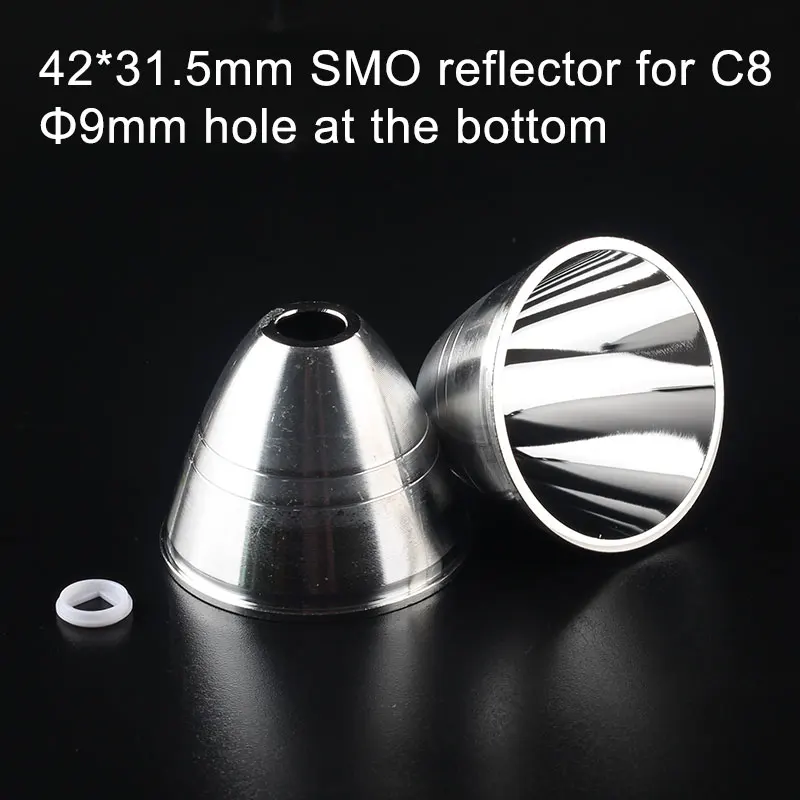 

XML2 reflector 42*31.5mm SMO reflector for C8 with gasket , diameter 9mm hole at the bottom
