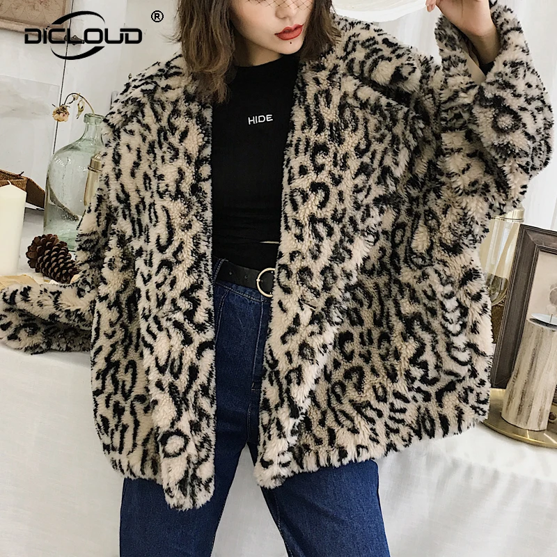 Oversized Women Winter Leopard Teddy Coats Jackets Thick Warm Faux Lamb Fur Coat Casual Loose Overcoat Chic Outerwear Female
Oversized Women Winter Leopard Teddy Coats Jackets Thick Warm Faux Lamb Fur Coat Casual Loose Overcoat Chic Outerwear Female