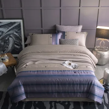 Grey Brown color stripe modern Bedding sets queen king size Bed sheet set Cotton Satin Pillowcase Duvet cover set Bedlinen 40
Grey Brown color stripe modern Bedding sets queen king size Bed sheet set Cotton Satin Pillowcase Duvet cover set Bedlinen 40