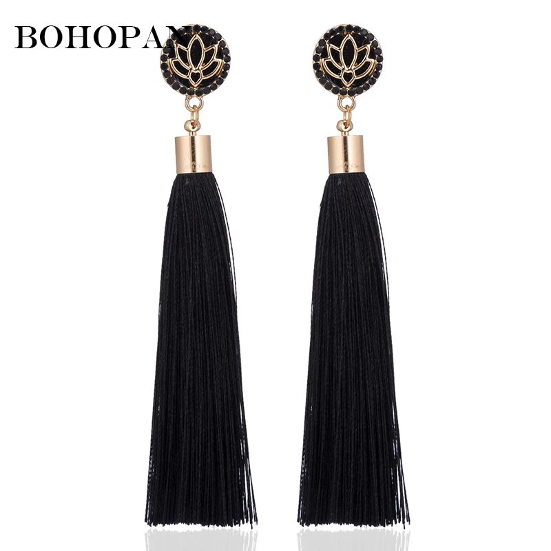 Vintage Lotus Bride Long Tassel Earrings For Women Wedding Jewelry 9 Color Dangle Earrings Boho Style Crystal Earrings Brinco
Vintage Lotus Bride Long Tassel Earrings For Women Wedding Jewelry 9 Color Dangle Earrings Boho Style Crystal Earrings Brinco