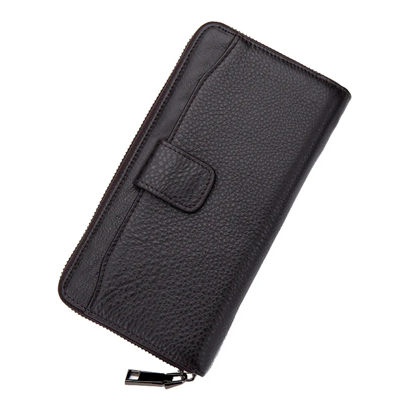 Business Black Coffee Men's Long Zipper Wallet Cow Genuine Leather Banknote Clip Mobile Phone Bit Bank Card Bill Holder Burse
Business Black Coffee Men's Long Zipper Wallet Cow Genuine Leather Banknote Clip Mobile Phone Bit Bank Card Bill Holder Burse