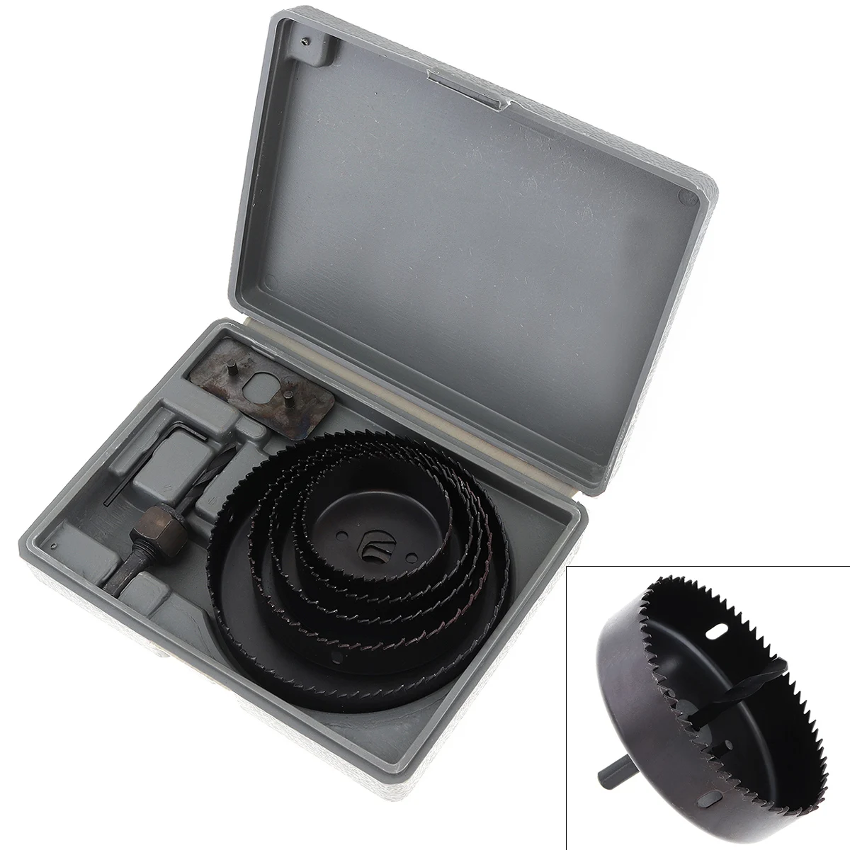 8pcs 64-127mm Opener Down Light Veneer Carpentry Hole Saw Cutting Set Kit Drilling Tool Round Case Drill Bits for Gypsum Board
8pcs 64-127mm Opener Down Light Veneer Carpentry Hole Saw Cutting Set Kit Drilling Tool Round Case Drill Bits for Gypsum Board