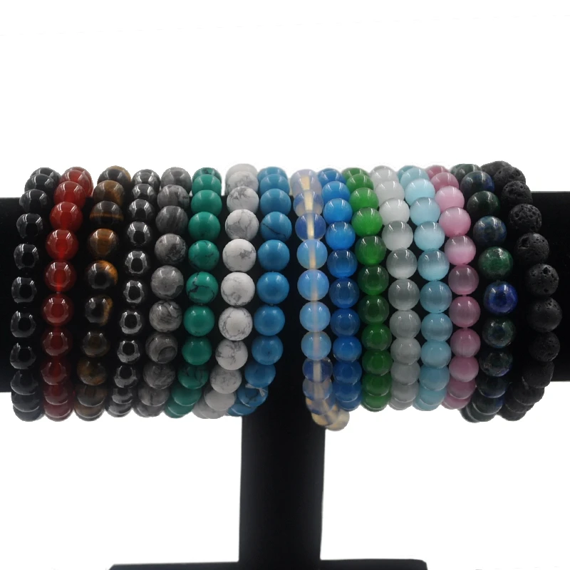 Fashion 8MM Natural Stone Bracelets For Women Men Tiger Eyes Rose Quartzs Agates Beaded Yoga Bracelets Pulseira Masculina B18001
Fashion 8MM Natural Stone Bracelets For Women Men Tiger Eyes Rose Quartzs Agates Beaded Yoga Bracelets Pulseira Masculina B18001
