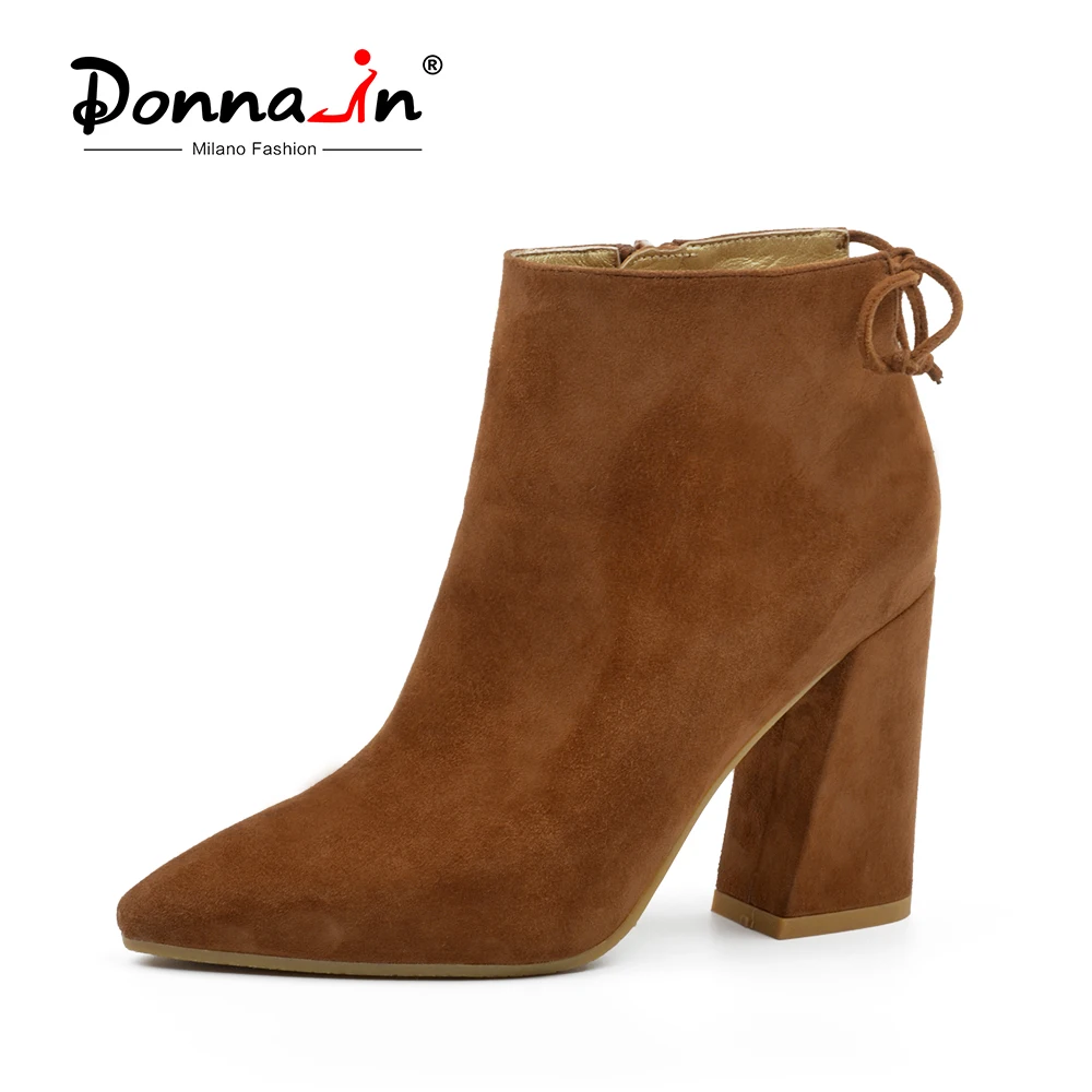 Donna-in 2019 Autumn Ankle Boots for Women High Heels Pointed Toe Genuine Leather Lady Boots Fashion Sexy Suede Shoes Women
Donna-in 2019 Autumn Ankle Boots for Women High Heels Pointed Toe Genuine Leather Lady Boots Fashion Sexy Suede Shoes Women