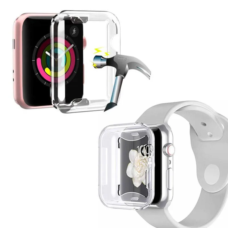Transparent TPU Soft Protective Case Shell Frame For Apple Watch Series 2/3/4/5 38mm 42mm 40mm 44mm Full Screen Pretector Cover
Transparent TPU Soft Protective Case Shell Frame For Apple Watch Series 2/3/4/5 38mm 42mm 40mm 44mm Full Screen Pretector Cover
